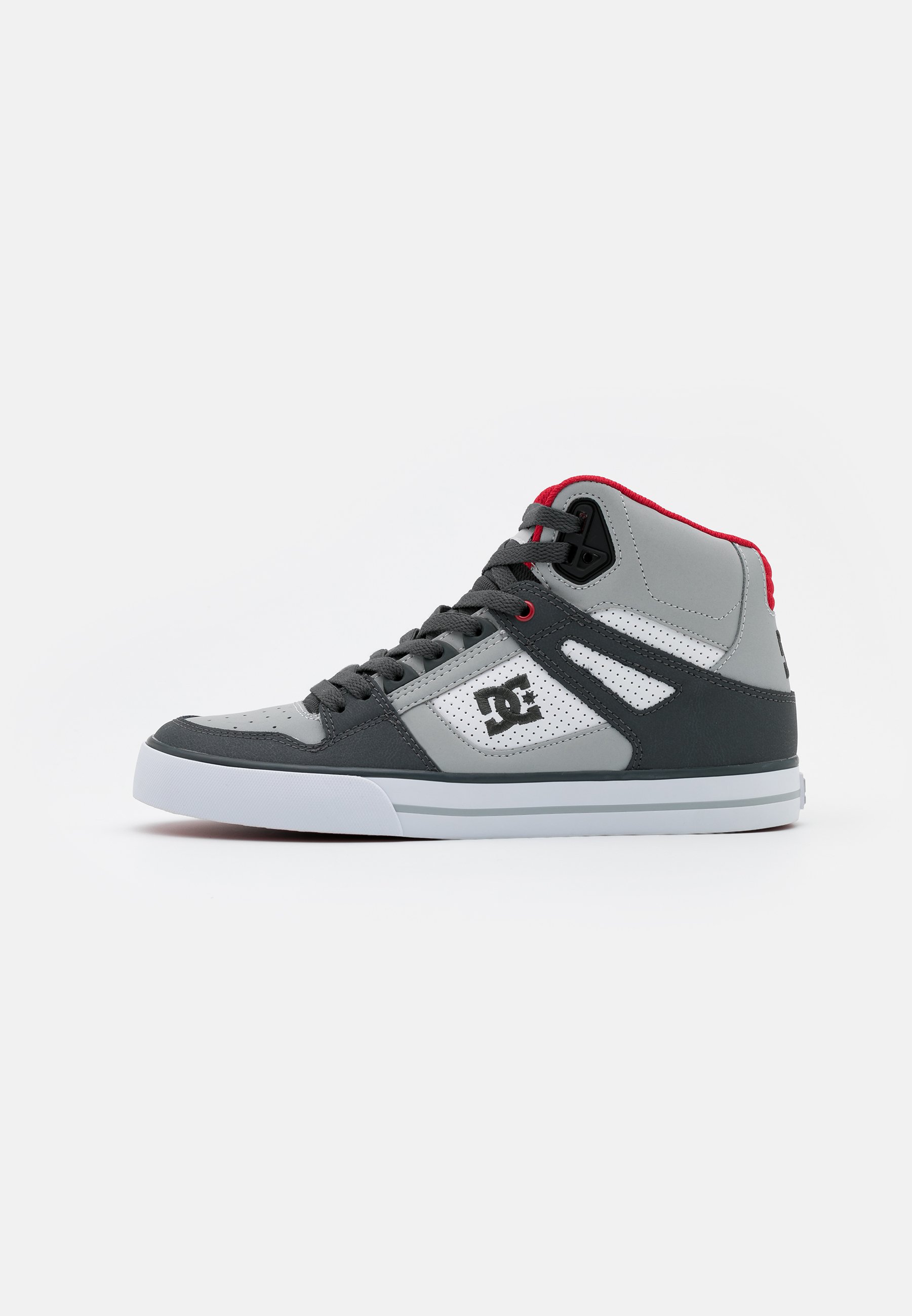 red and black dc shoes