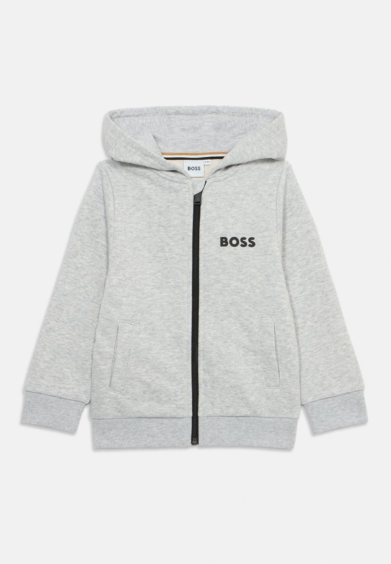 BOSS Kidswear Sweater met rits grijs