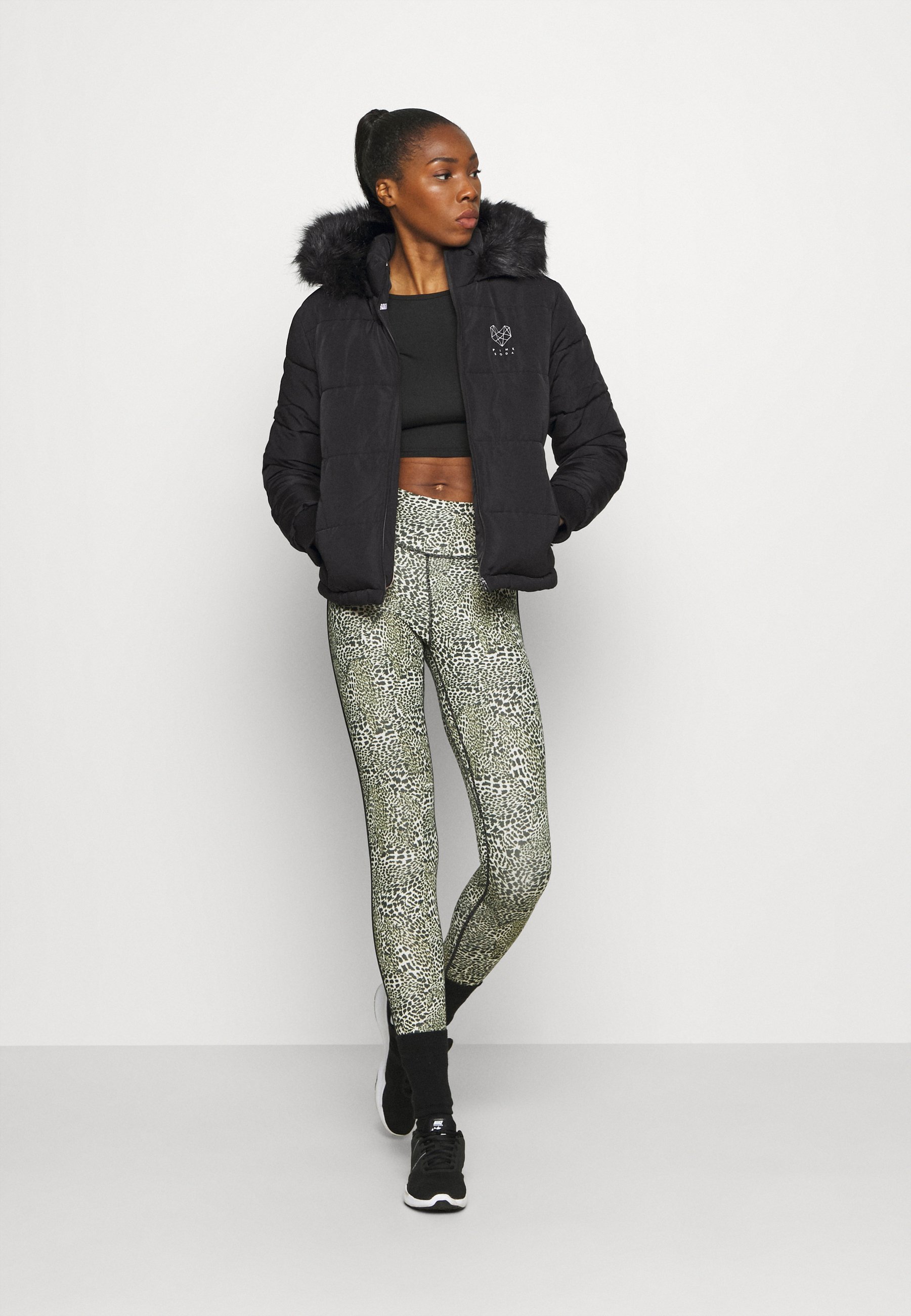 pink soda coat black