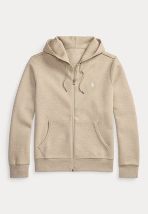 Polo Ralph Lauren DOUBLE KNIT FULL ZIP HOODIE - Sweat zippé - tuscan beige heather
