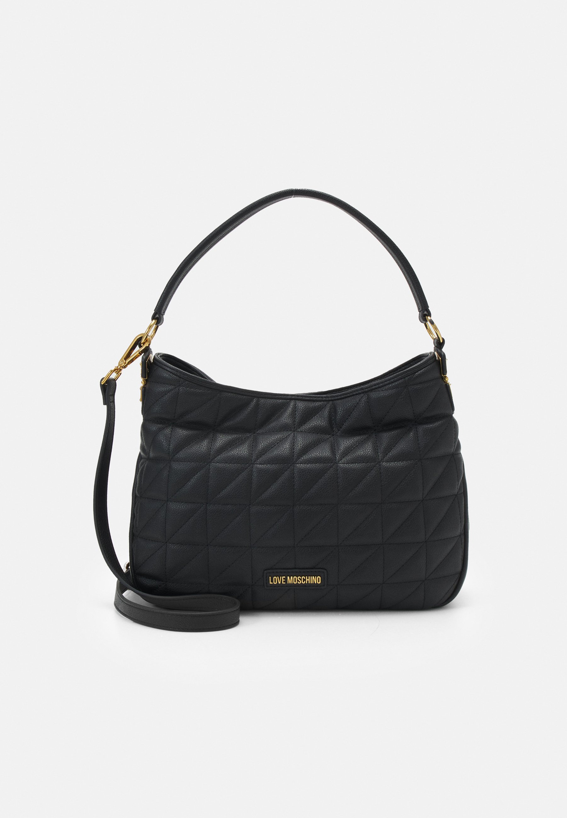 Love Moschino Damen Handtasche - Schultertasche Aus PU-Leder, Schwarz, Mit Logo