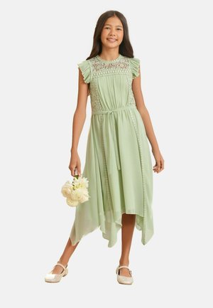 REGULAR FIT - FLUTTER SLEEVE OCCASION  - Rochie cocktail/Rochie petrecere - sage green