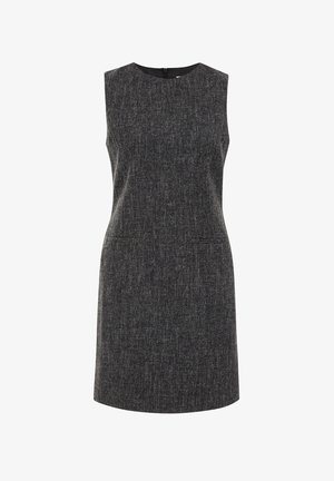 Sinevarustatud, kleit tumedas hallis tekstuurses kangas. Omab ümmargust kaelust ja kahte esist taskut. Tagumine tõmbluku sulg. Lihtsad, puhtad jooned.