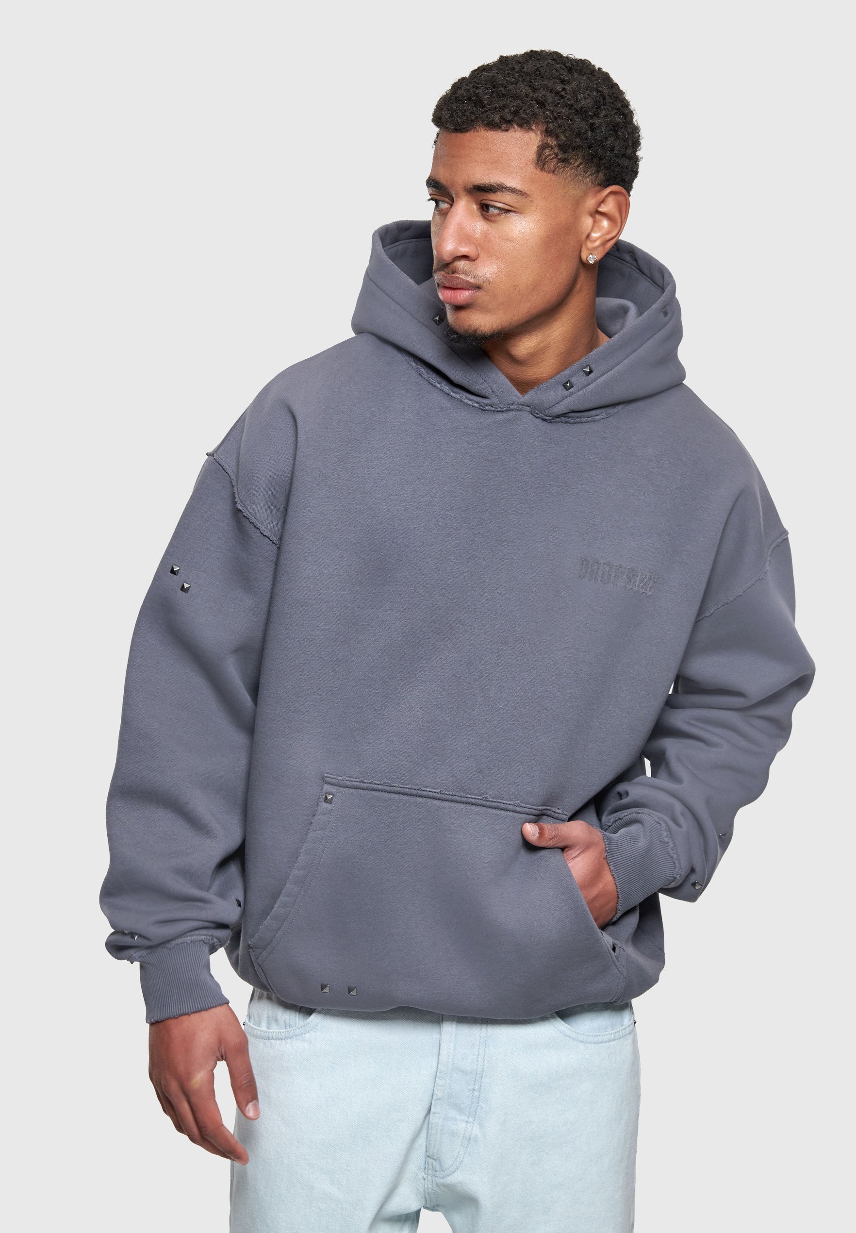 Carhartt WIP HOODED VISTA - Hoodie - graphite garment dyed/dark