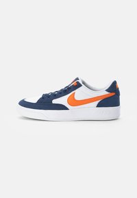 Unselected, navy/safety orange/navy/white