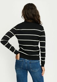 Soft Rebels MARLA ROLLNECK STRIPE - Stickad tröja - black
