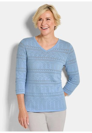 LEICHTER MIT AJOURMUSTER - Maglione - light blue