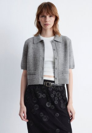 SHORT-SLEEVE - Cardigan - grey