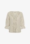 CRBELLIS FRILL BLOUSE - Blúz - crispy sand