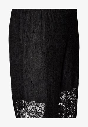 Zizzi, SPITZENHOSE MIT GERADEM BEIN UND INNENHOSE - Broek - schwarz