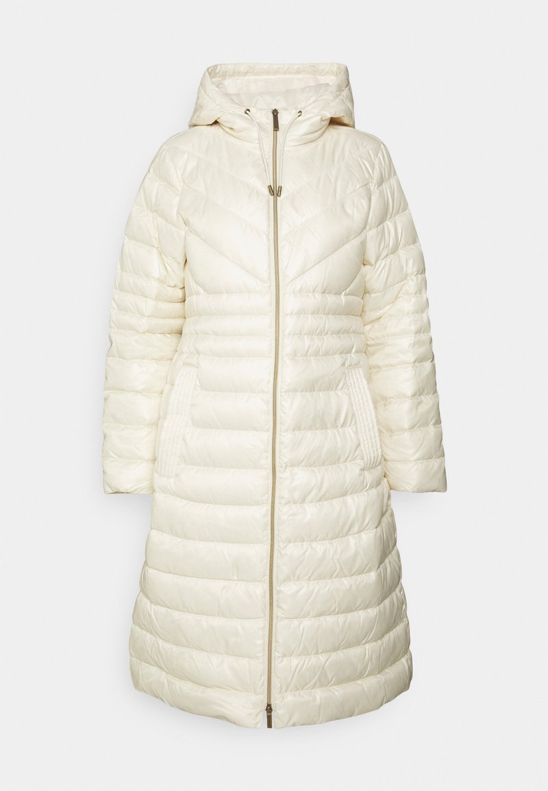 MICHAEL Michael Kors LONG FITTED PUFFER - Down coat - bone/off-white -  