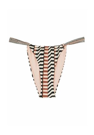 Reiss KATE CHEVRON - Bikini-Hose - black/brown
