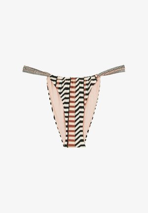 Reiss KATE CHEVRON - Bikini-Hose - black/brown