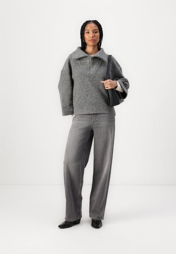 Fleece jacket - dark shadow melange2