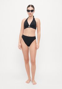 MICHAEL Michael Kors LOGO RING HALTER  - Bikinitopp - black
