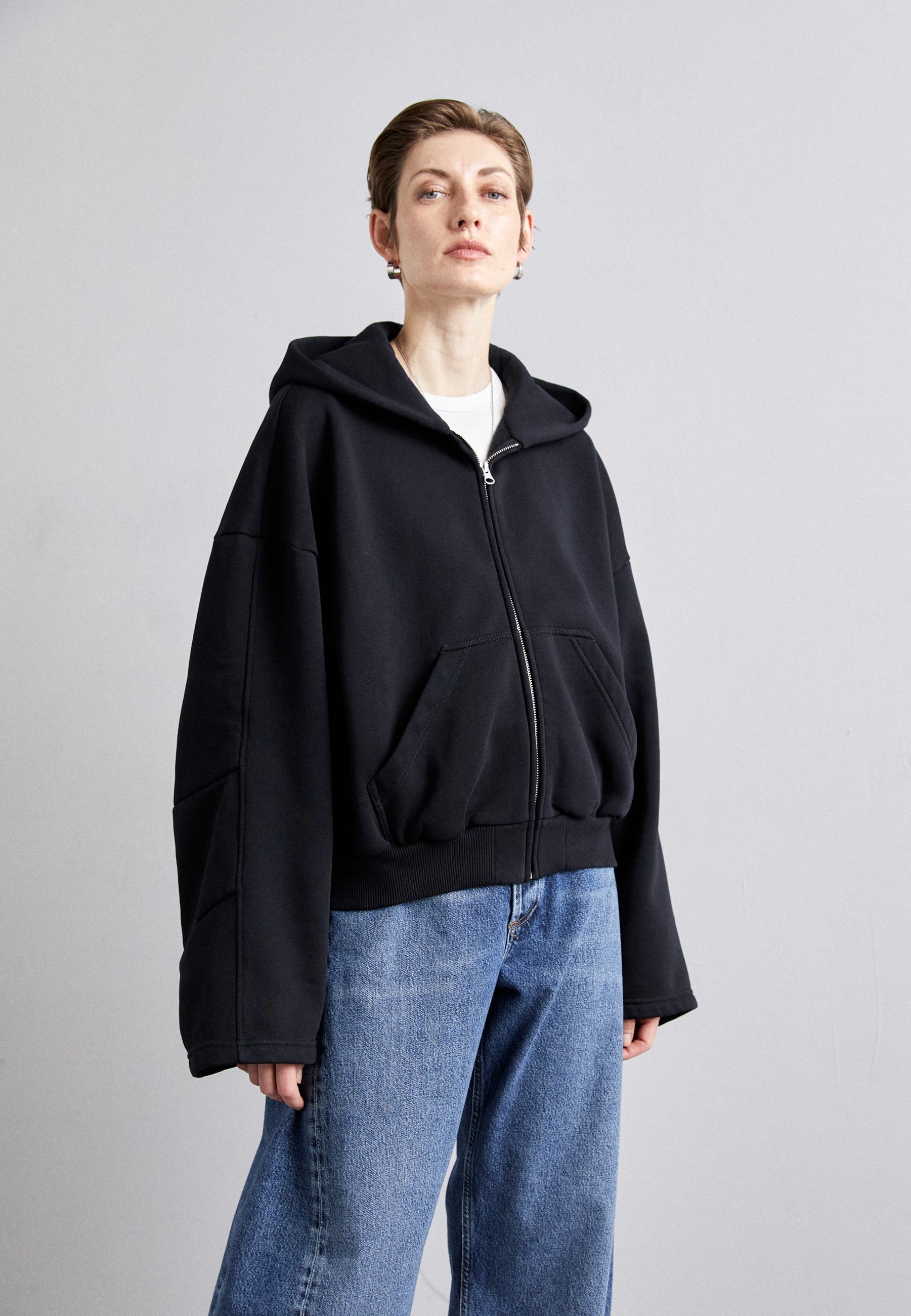 MM6 Maison Margiela Felpa con zip - black/nero - Zalando