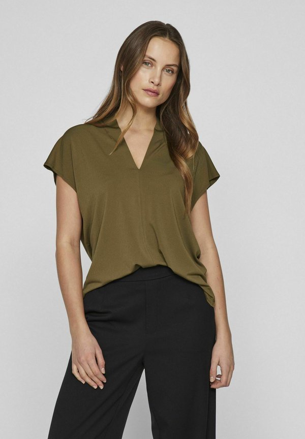 Bluse - dark olive
