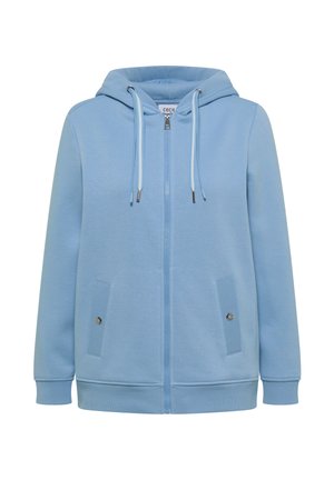 Cecil, SWEATJACKE MIT ANGERAUTER OBERFLÄCHE - Sweat zippé - easy blue
