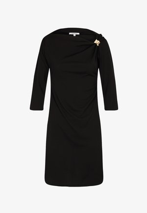 Morgan, MORGAN MORGAN SHORT DRESS WITH BOAT NECKLINE - Strikkjoler - noir