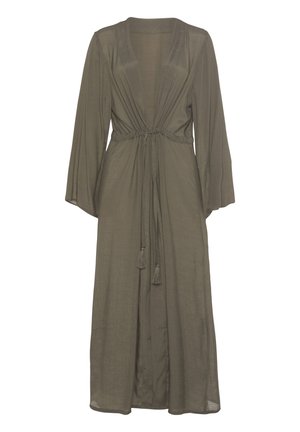 KAFTAN MIT BINDEGÜRTEL - Beach accessory - olive