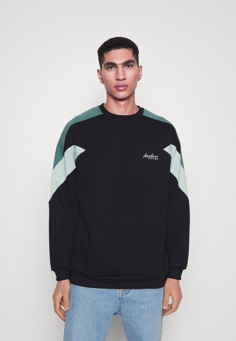 Kaotiko CREW DRU UNISEX Zip up Sweatshirt Black heura cloud black 