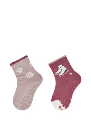 Sterntaler, 2ER PACK SCHNEEFLOCKEN UND SCHLITTSCHUHE MIT INNENFROTTEE IM SOHLENBREICH - Socks - taupe