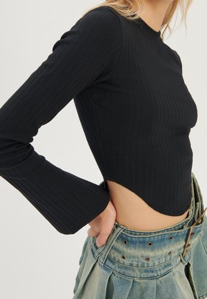 Langærmet T-shirt - black