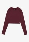ESSENTIAL CROPPED LONG SLEEVE TOP WITH THUMB HOLES - Top dugih rukava - bordeaux