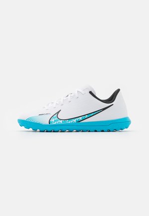 JR MERCURIAL VAPOR 15 CLUB TF UNISEX - Botas de fútbol multitacos - white/baltic blue/pink blast