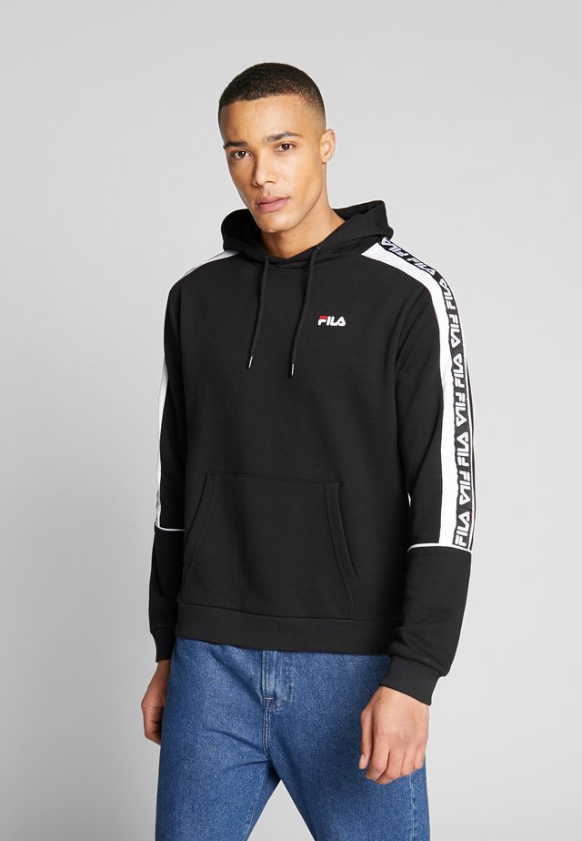 TEFO - Sweat à capuche - black/bright white