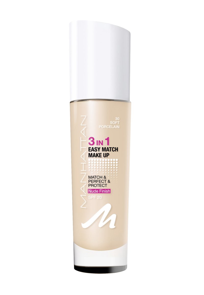 Manhattan Cosmetics - 3IN1 EASY MATCH MAKE UP - Foundation - 30 soft porcelain, Vergrößern