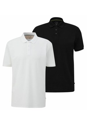KURZARM BEQUEM KNOPFLEISTE 2ER PACK - Poloshirt - schwarz weiß