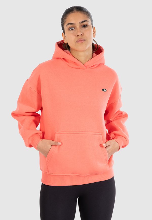 ODELIA BASIC HOODIE - Kapuzenpullover - koralle