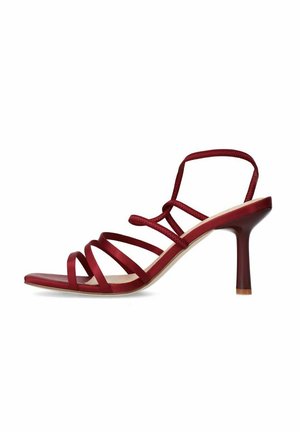 High heeled sandals - red