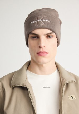 MONO LOGO EMBRO BEANIE UNISEX - Kapa - beige