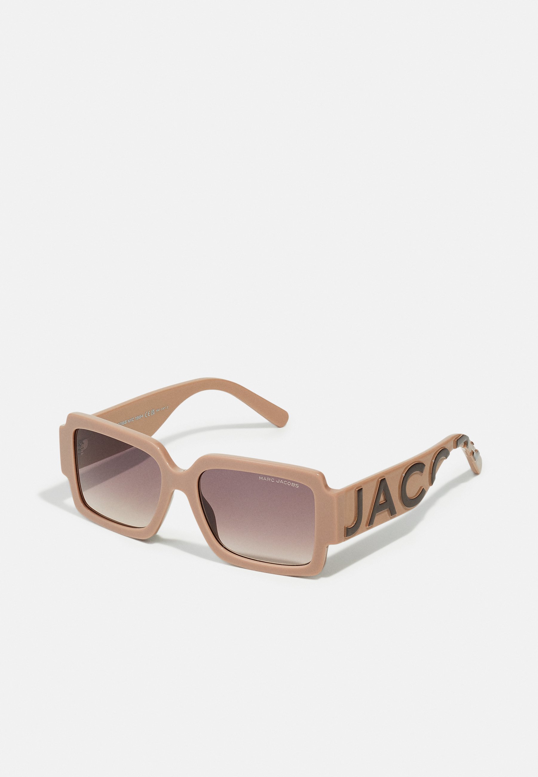 Marc Jacobs Oversized Logo Sunglasses Beige New with Box and Cloth Brand New Large Marc Jacobs Hard Case Eye & Sunglass +  main image 2