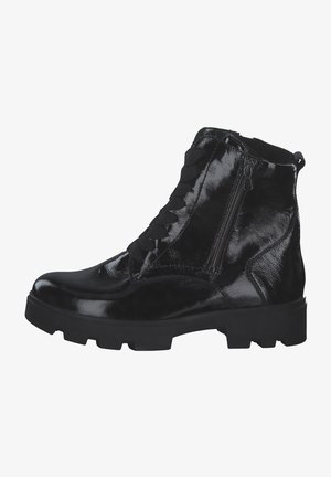 Waldläufer Enkellaarsjes met plateauzool - schwarz