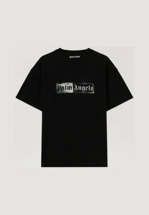 Palm Angels, STAMP LOGO REGULAR TEE - Тениска с щампа - black/off-white