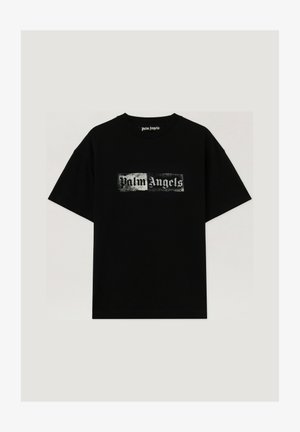 Palm Angels, STAMP LOGO REGULAR TEE - Тениска с щампа - black/off-white