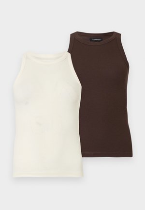 2 PACK - Débardeur - black coffe/cloud dancer