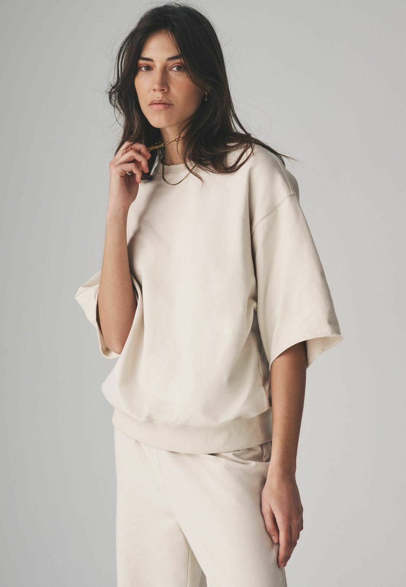 THE SET REGULAR FIT - 2 PACK SHORT SLEEVED LOOPBACK SET - T-paita - taupe pink cream