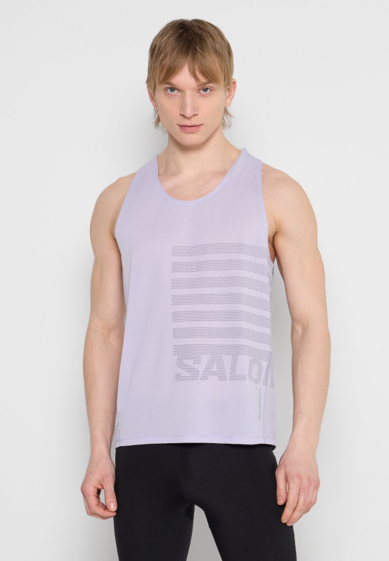 Salomon Sport T-shirt blauw denim/bluedenim