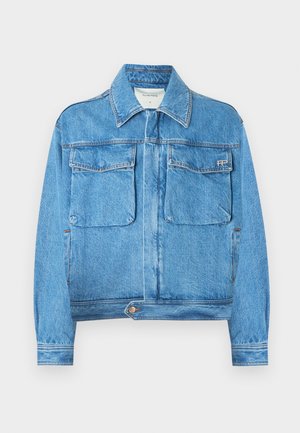 JACKET WASHED - Jachetă din denim - indigo