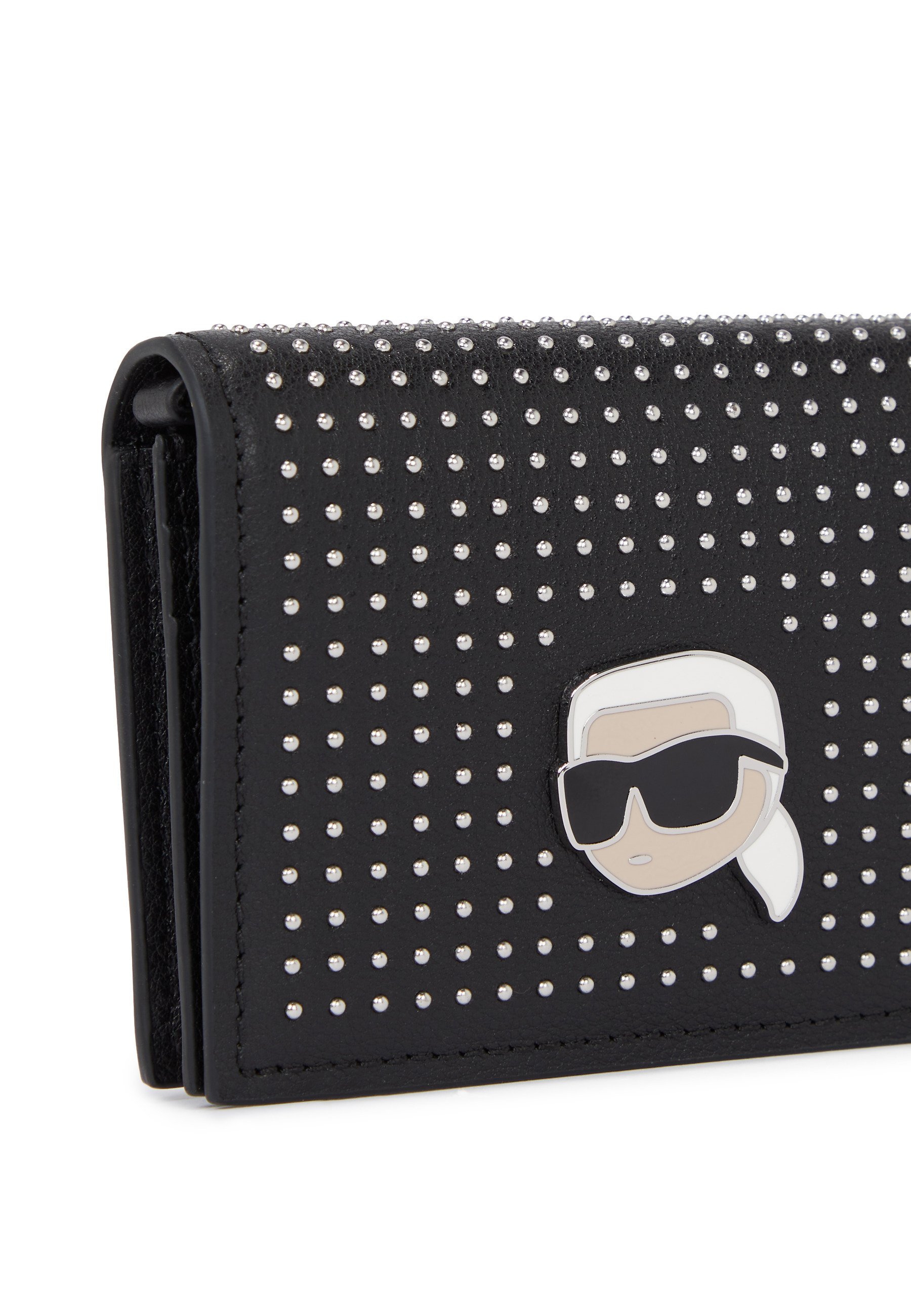 KARL LAGERFELD IKON STUDS WALLET - Cross body bag - black - Zalando