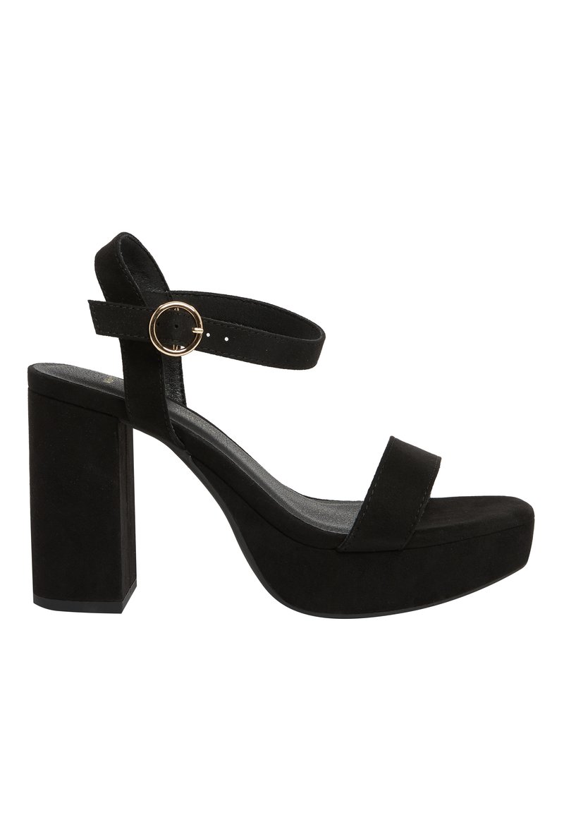 New Look Wide Fit WIDE FIT SUEDETTE High heeled sandals black Zalando