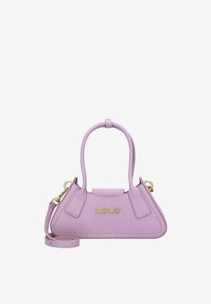 Borsa rosa in materiale sintetico. Caratterizzata da finiture dorate, design strutturato, doppi manici e tracolla removibile.