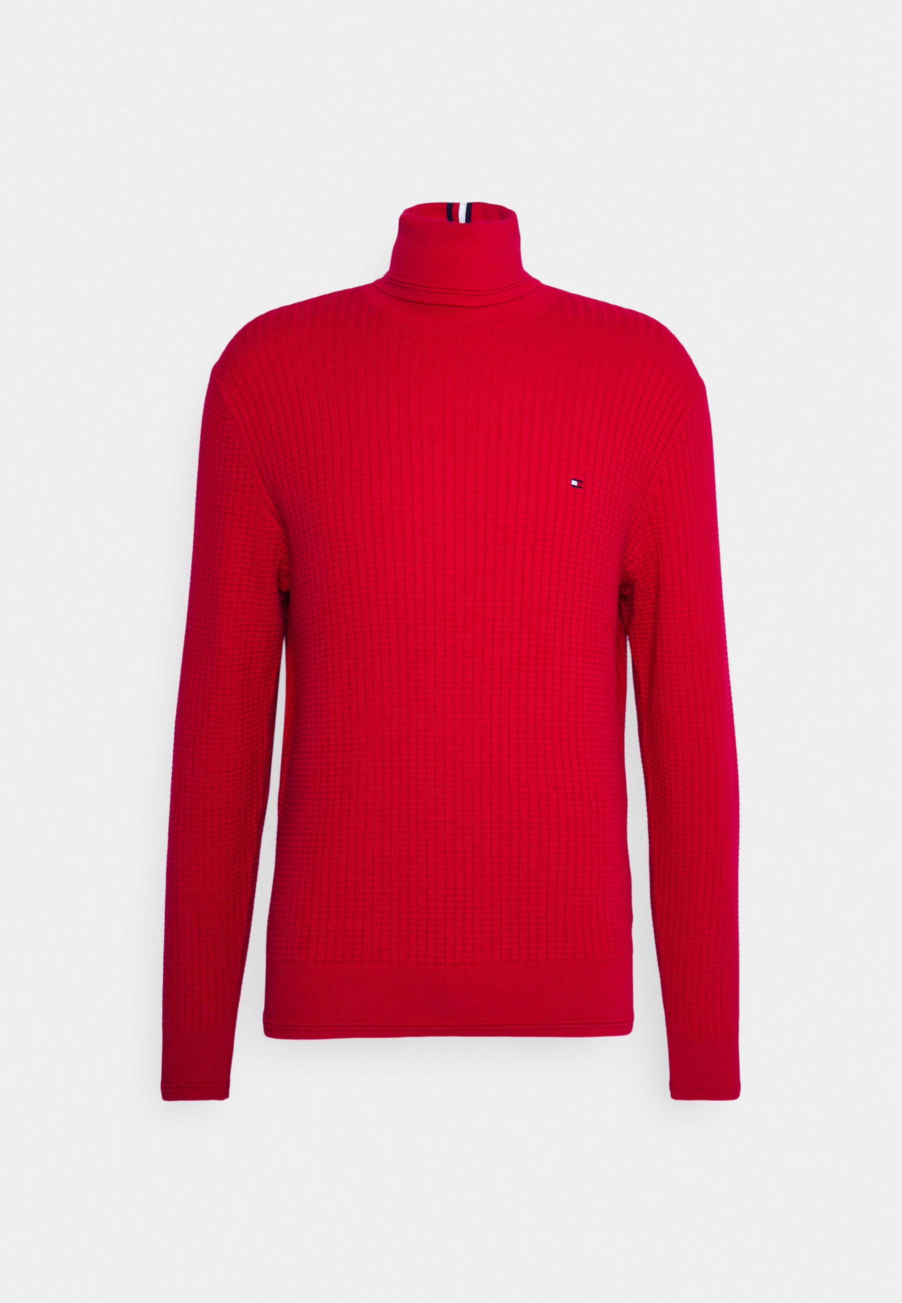 Tommy Hilfiger GRID STRUCTURE ROLL NECK - Jersey de punto - red/rojo -  Zalando.es