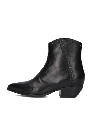 Cowboy/biker ankle boot - zwart