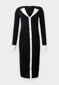 DRESS - Strikket kjole - black/white