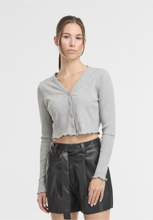 Noisy May DRAKEY L/S CROPPED BG - Vest - mottled light grey